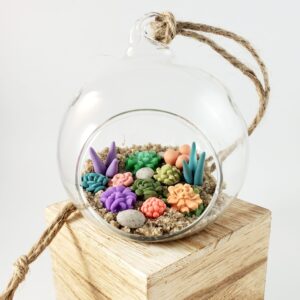 Handmade Micro Clay Plant 3 inch Terrarium