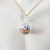 Miniature Terrarium Necklace w Micro Clay Plants - Image 2