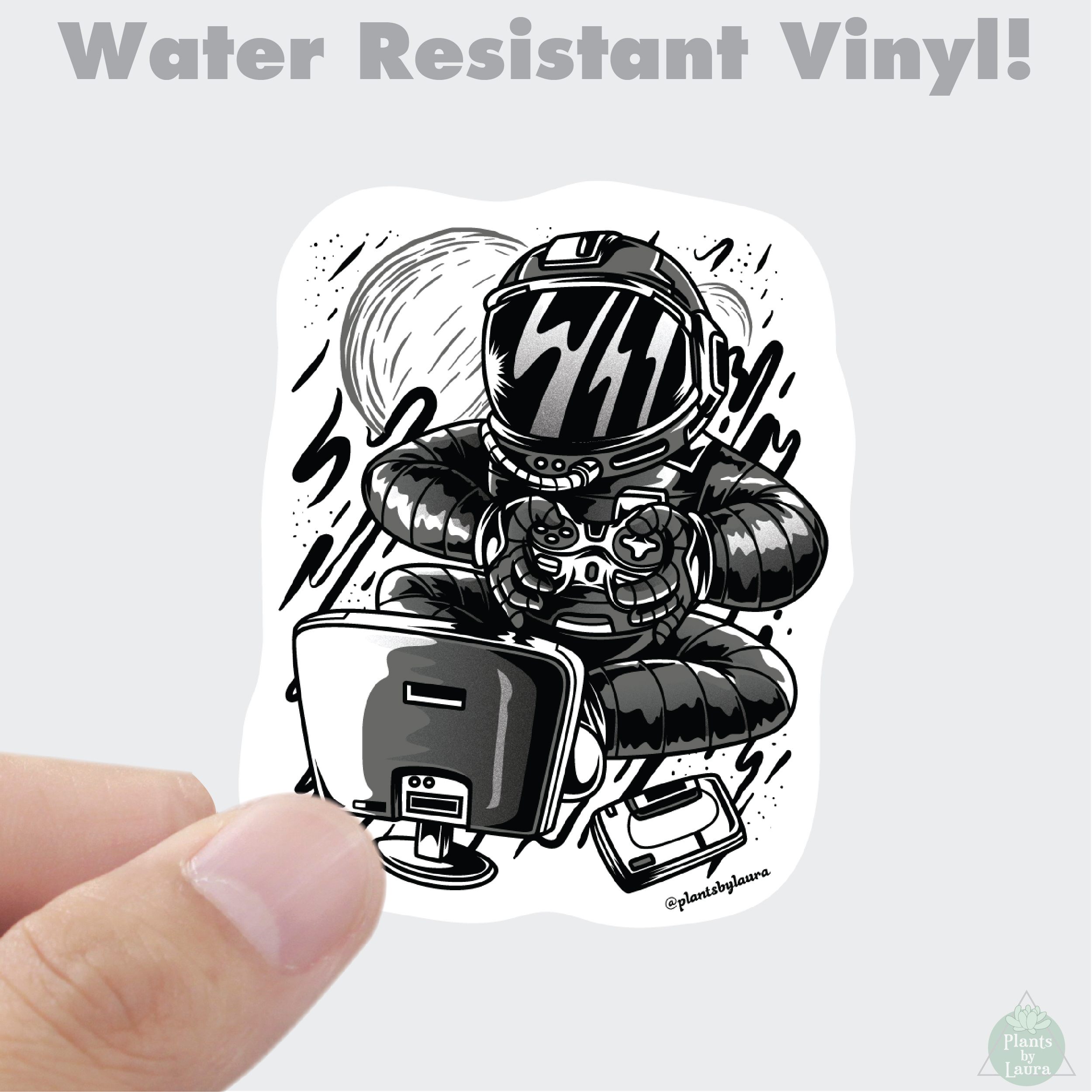 Gaming Astronaut Vinyl Sticker