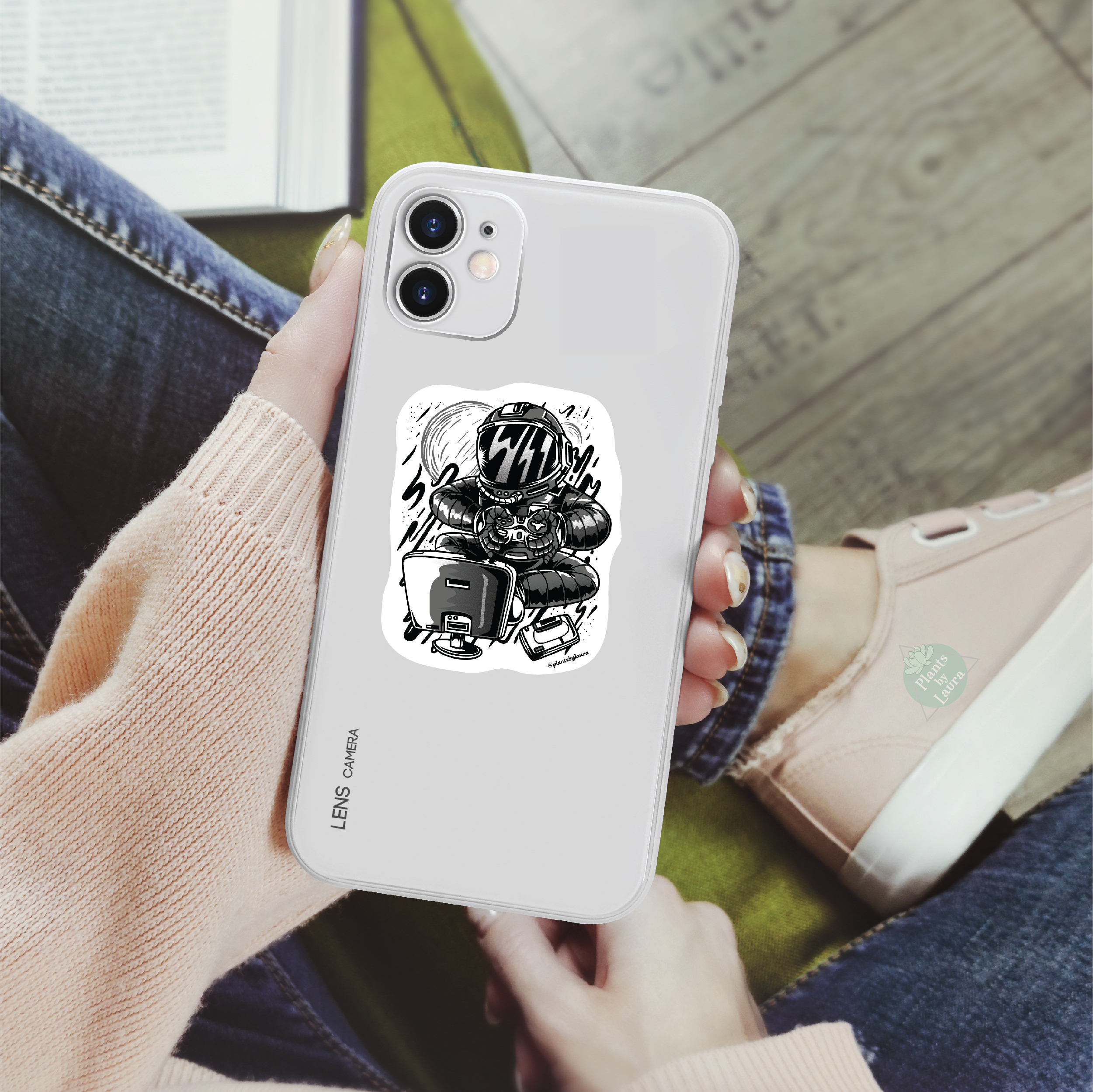 Gaming Astronaut Vinyl Sticker - Image 3