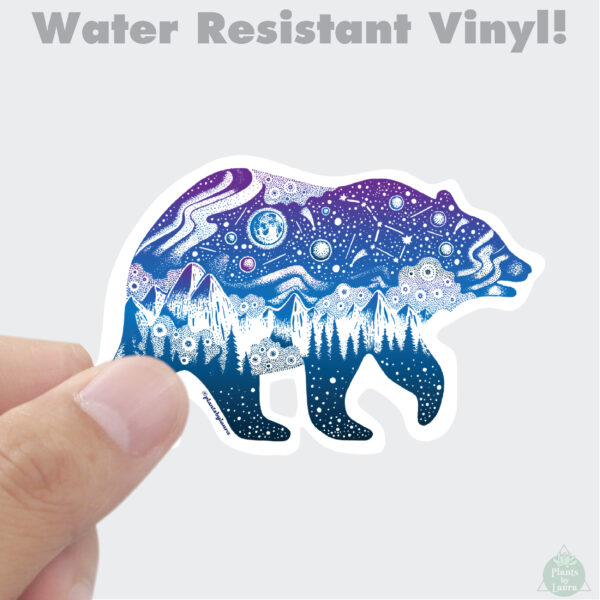 Galaxy Bear Vinyl Sticker