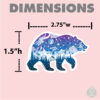 Galaxy Bear Vinyl Sticker - Image 2