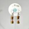 Sterling Silver Micro Bottle Earrings with Clay Plants - Image 5