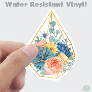 Gold Terrarium Vinyl Sticker