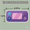 Handheld Game System Vinyl Sticker - Image 2