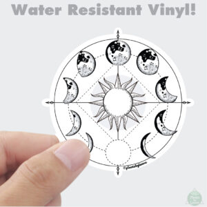 Lunar Cycle Vinyl Sticker