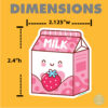 Strawberry Milk Vinyl Sticker - Image 2