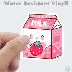 Strawberry Milk Vinyl Sticker