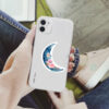 Floral Crescent Moon Vinyl Sticker - Image 3