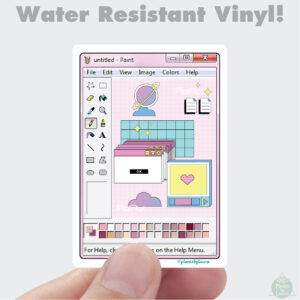 Pink Paint Screen Vinyl Sticker
