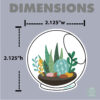 Plant Terrarium Vinyl Sticker - Image 2