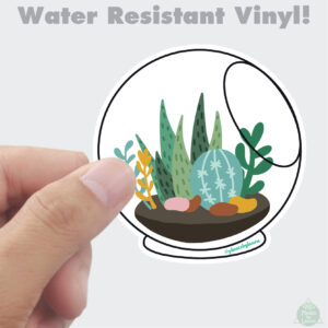Plant Terrarium Vinyl Sticker