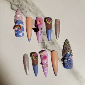 Daytime Pastel Nails XXL Stiletto