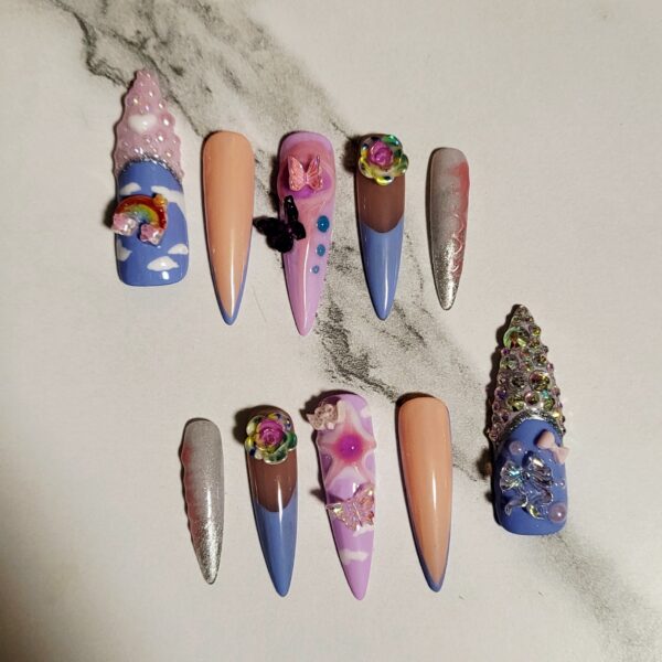 Daytime Pastel Nails XXL Stiletto