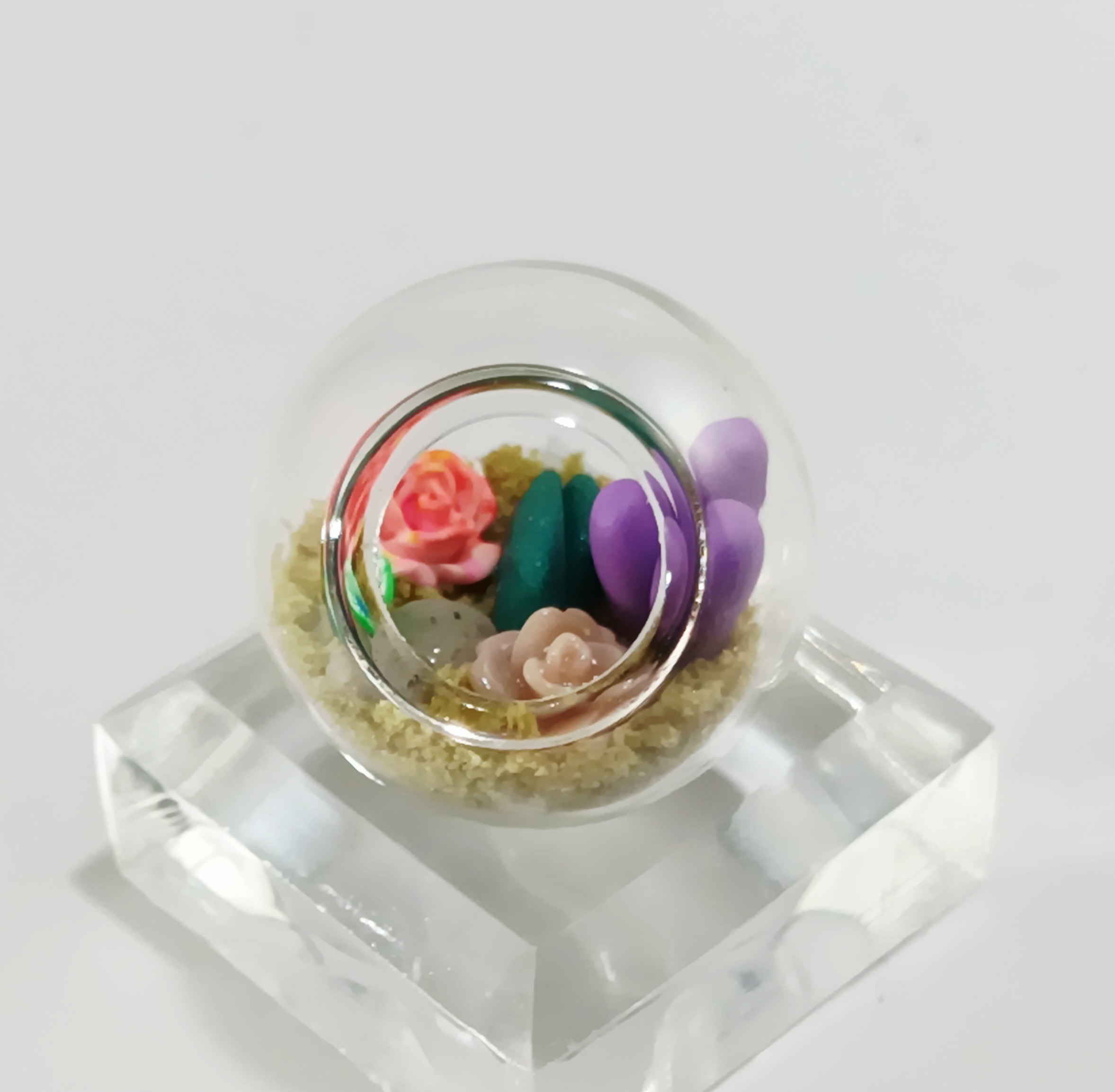 Micro Terrarium - Pink Rose - Image 5
