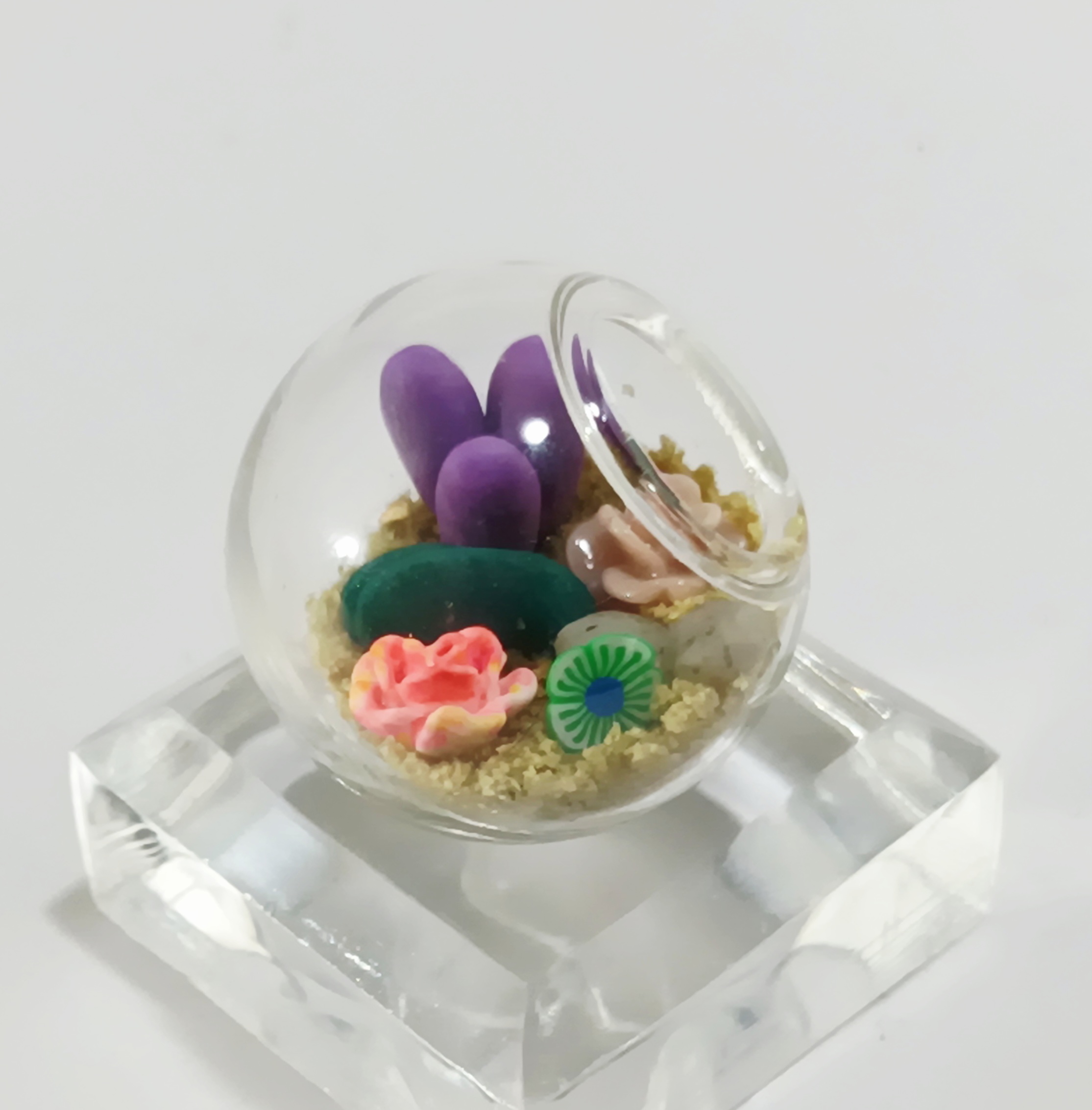 Micro Terrarium - Pink Rose - Image 4