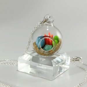 Miniature Terrarium Necklace - Bright