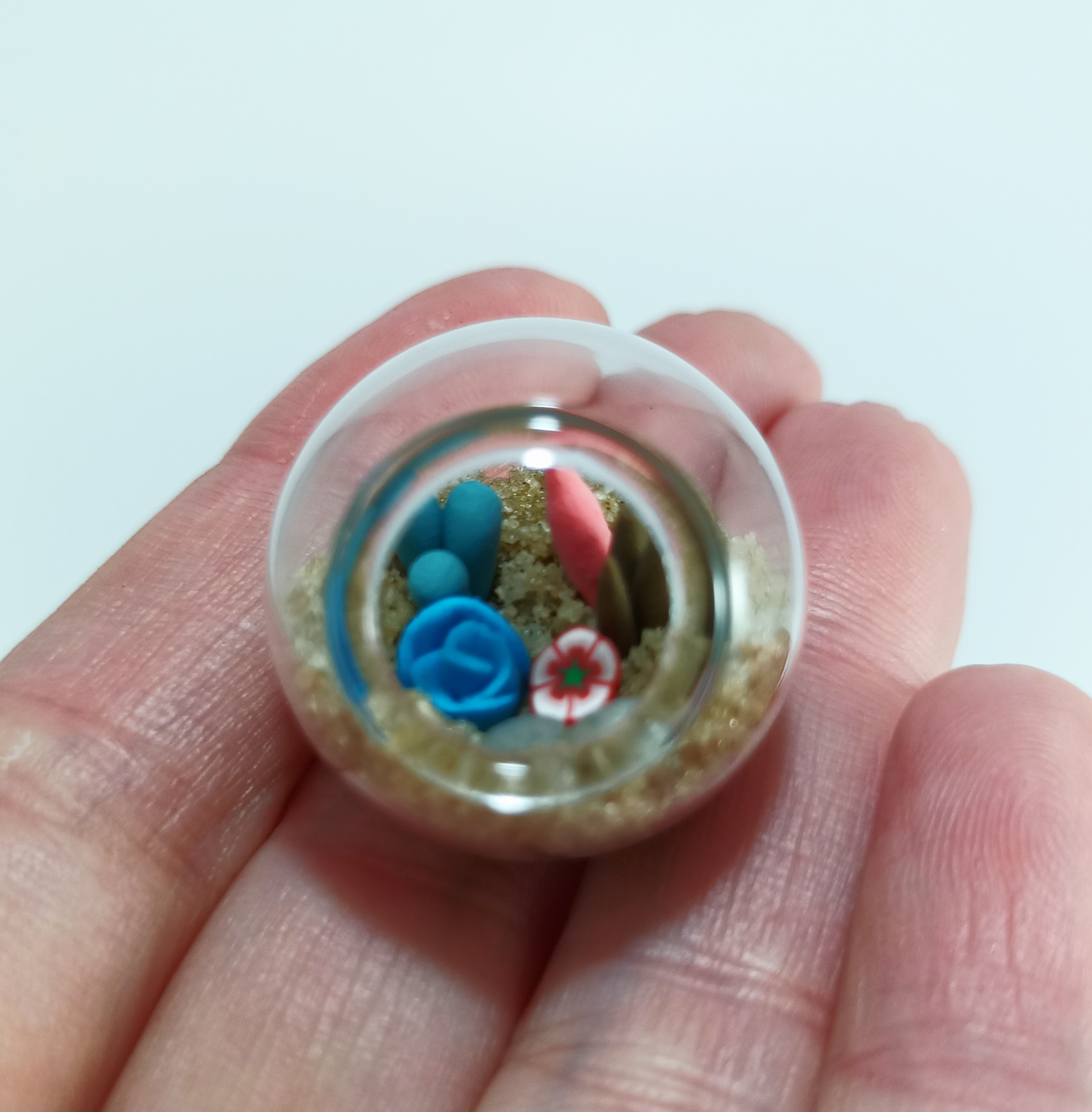 Micro Terrarium - Blue Rosette - Image 3