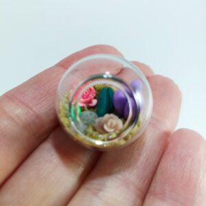 Micro Terrarium - Pink Rose