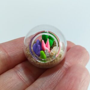 Micro Terrarium - Cream Rose